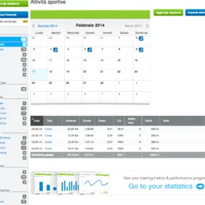 runtastic web filtro e diario